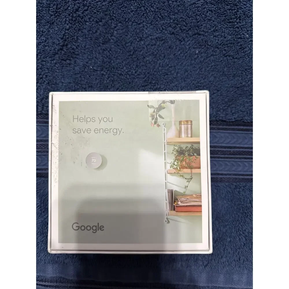 Google Nest‎ G4CVZ Programmable Wi-Fi Thermostat - Fog Gray New open box